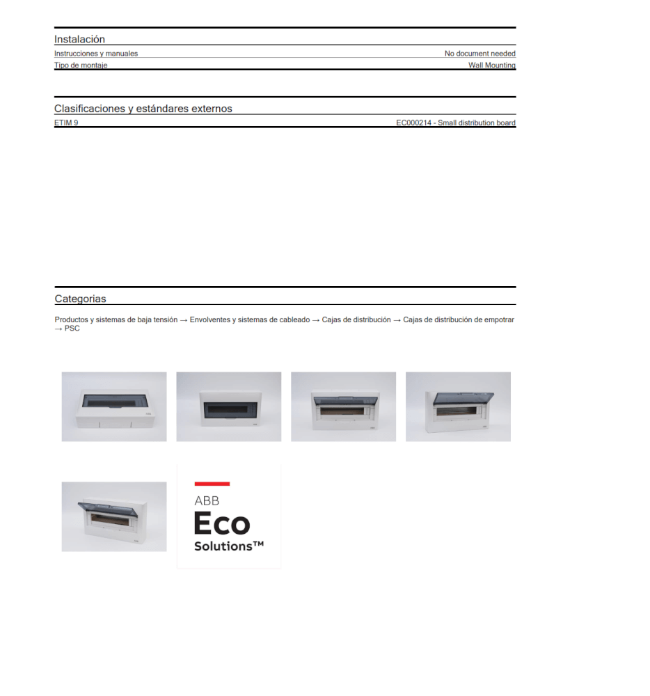 ตู้คอนซูมเมอร์ใส่เบรกเกอร์ 16 ช่อง ABB PSC116 Consumer Unit IEC IP40 Plastic Box & Cover